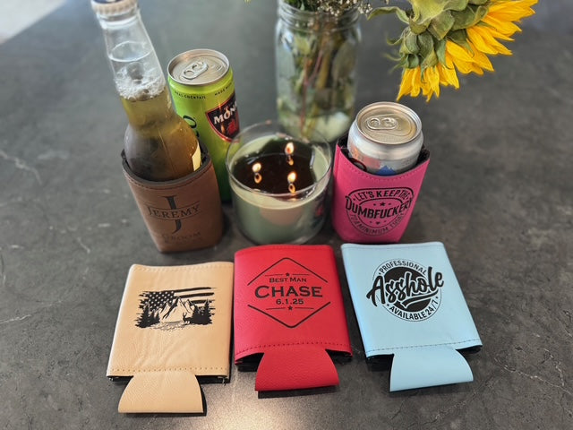 Personalized Drink Koozie - Custom Engraved Gift