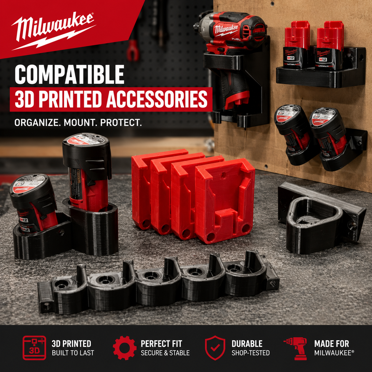 Milwaukee 3d Printed Tool Holders