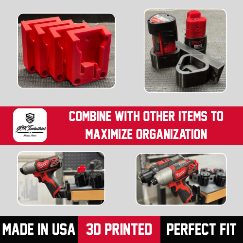 Milwaukee M18 Tool and Battery Holder - Wall Mount Organizer