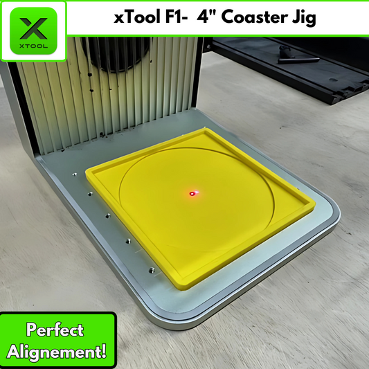 xTool F1 Coaster Laser Jig - 4 Inch 3D Printed Jig