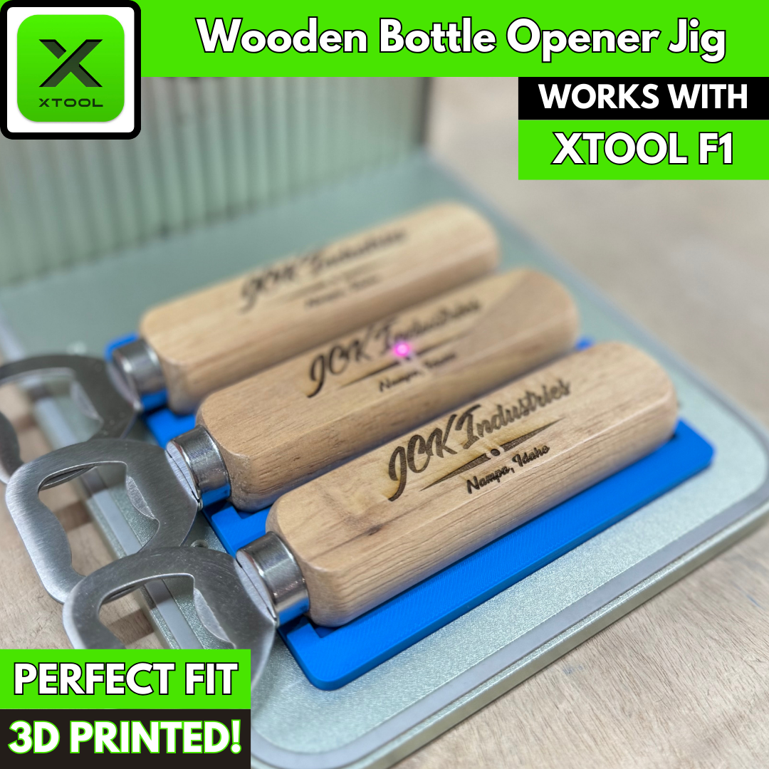 xTool F1 Bottle Opener Jig - 3D Printed Laser Engraving Jig