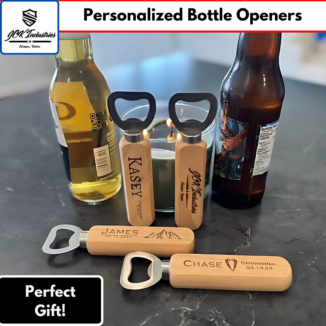 Personalized Wooden Bottle Opener - Custom Engraved Gift