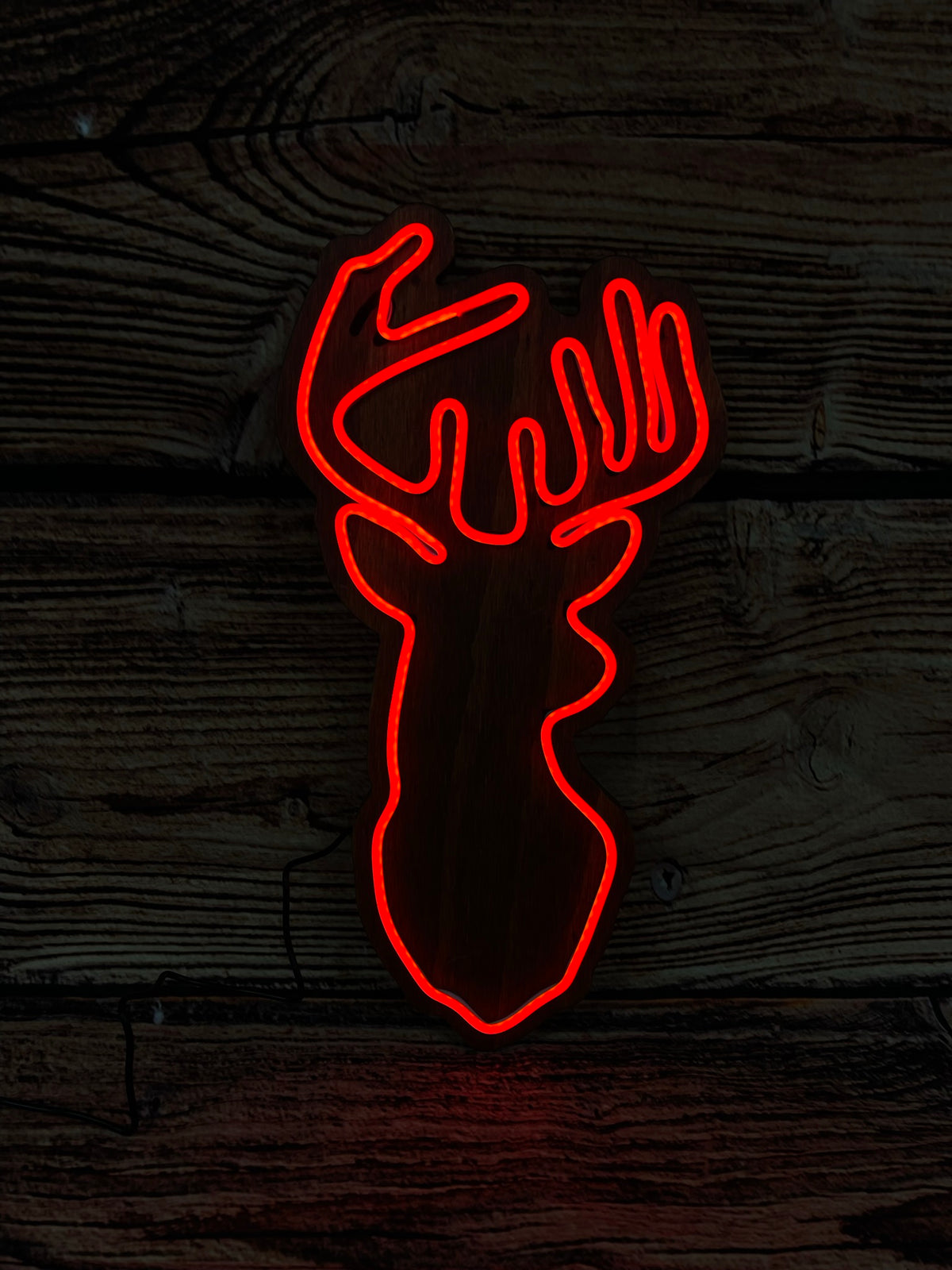 LED Neon Deer Buck Sign - Customizable Wall Decor