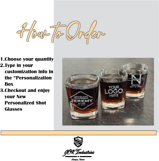 Personalized Square Shot Glass - Custom Engraved Gift
