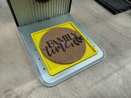 xTool F1 Coaster Laser Jig - 4 Inch 3D Printed Jig