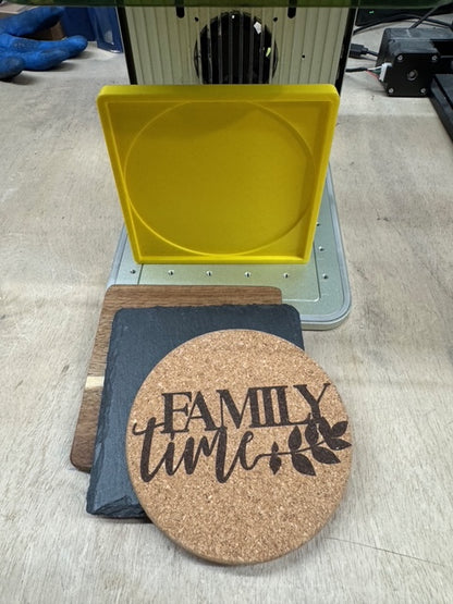 xTool F1 Coaster Laser Jig - 4 Inch 3D Printed Jig
