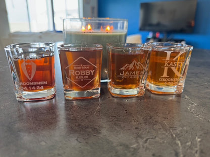 Personalized Square Shot Glass - Custom Engraved Gift