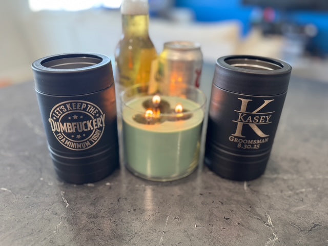 Personalized Can Koozie - Custom Engraved Gifts
