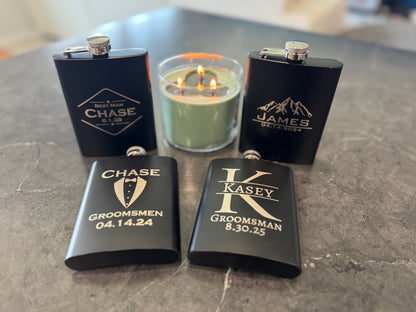 Custom Engraved Metal Flask - Personalized Gifts