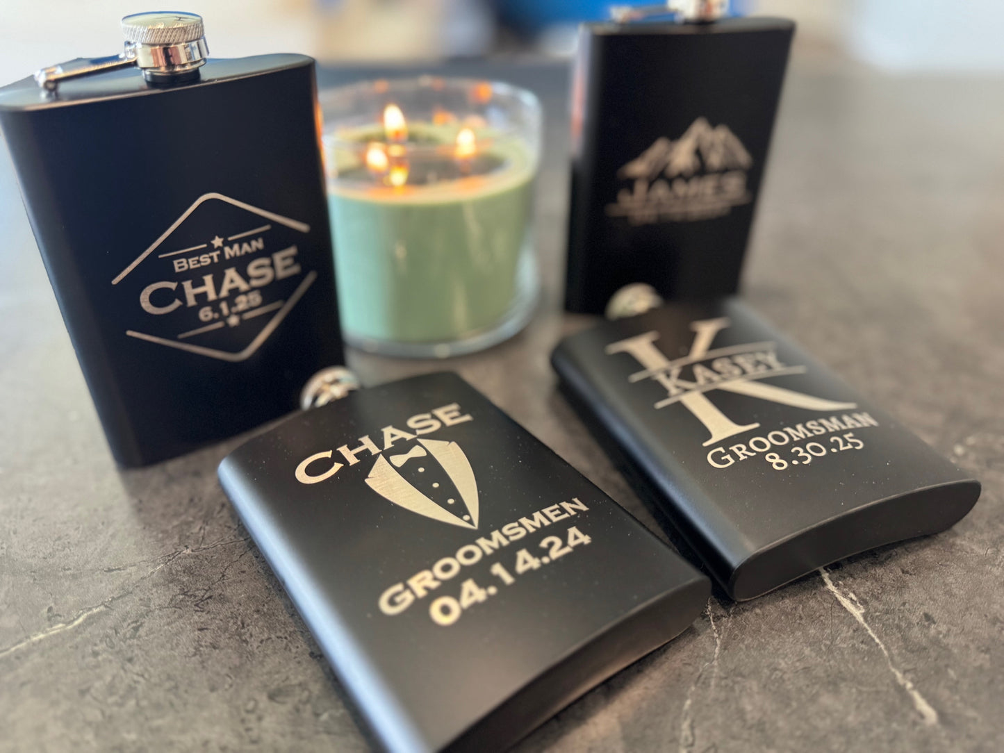 Custom Engraved Metal Flask - Personalized Gifts