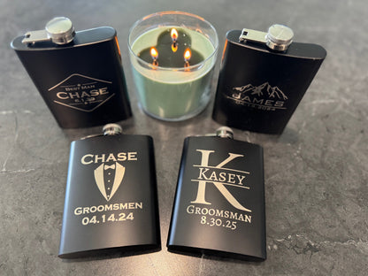 Custom Engraved Metal Flask - Personalized Gifts