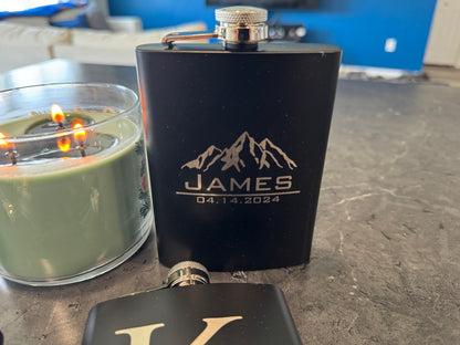 Custom Engraved Metal Flask - Personalized Gifts