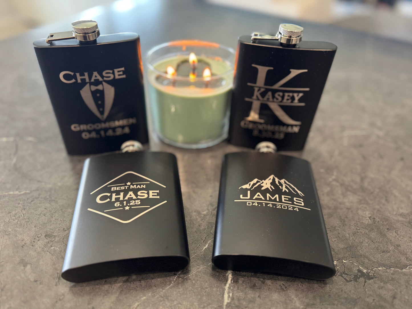 Custom Engraved Metal Flask - Personalized Gifts