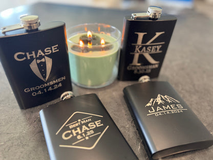 Custom Engraved Metal Flask - Personalized Gifts