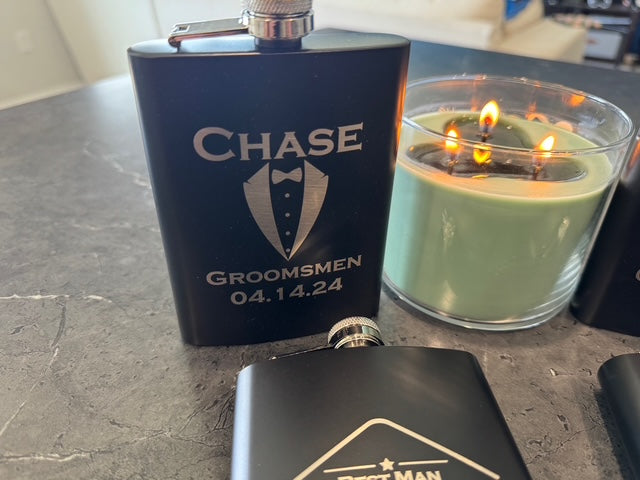 Custom Engraved Metal Flask - Personalized Gifts