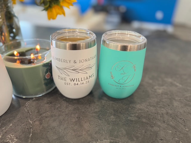 Personalized Wine Tumbler - Custom Engraved Gift