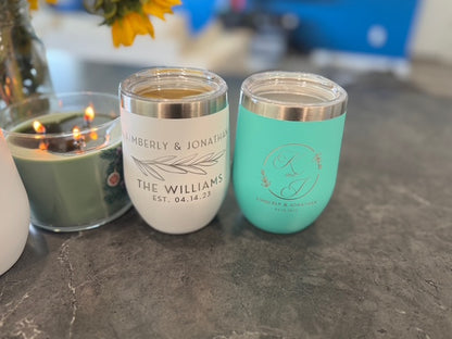 Personalized Wine Tumbler - Custom Engraved Gift