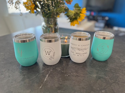 Personalized Wine Tumbler - Custom Engraved Gift