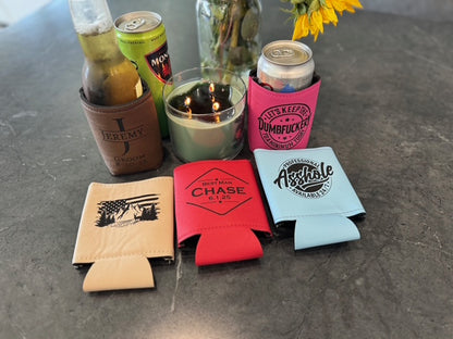 Personalized Drink Koozie - Custom Engraved Gift
