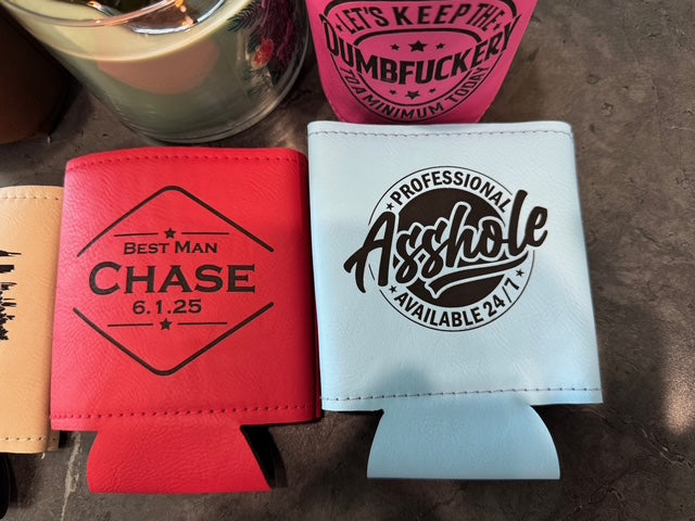 Personalized Drink Koozie - Custom Engraved Gift