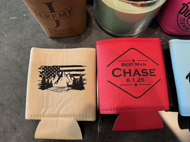 Personalized Drink Koozie - Custom Engraved Gift