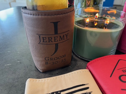 Personalized Drink Koozie - Custom Engraved Gift