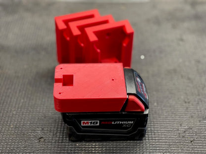 Milwaukee M18 Battery Holder - 3D Printed Wall Mount