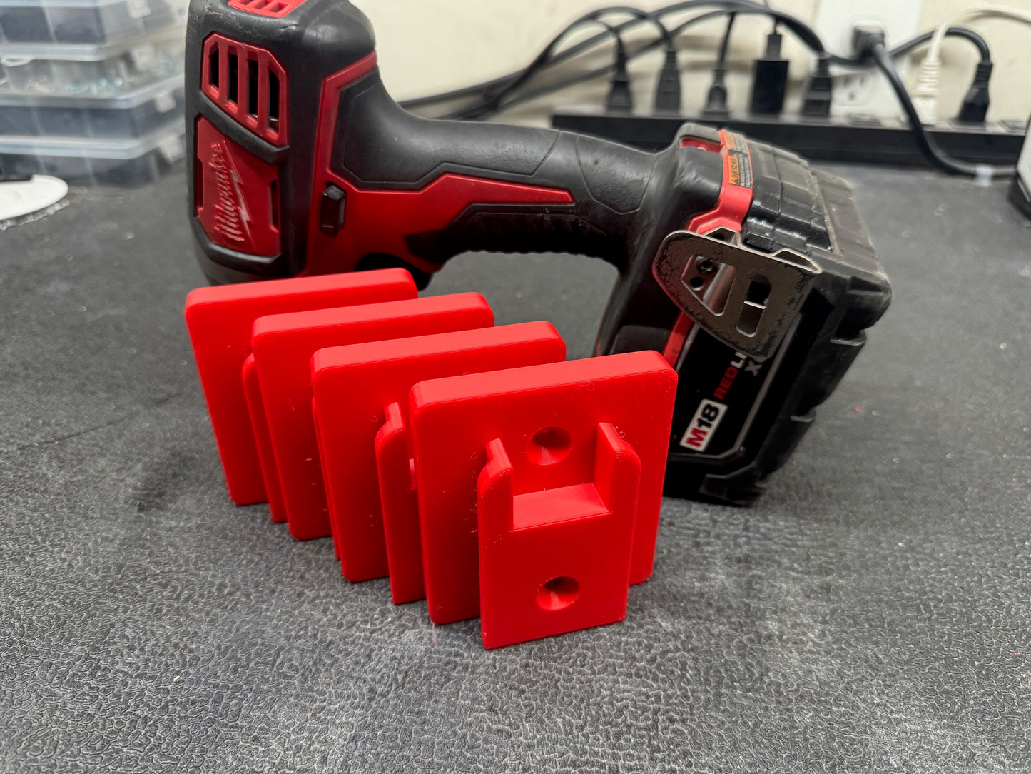 Milwaukee M18 Tool Holder - 3D Printed Wall Mount Organizer