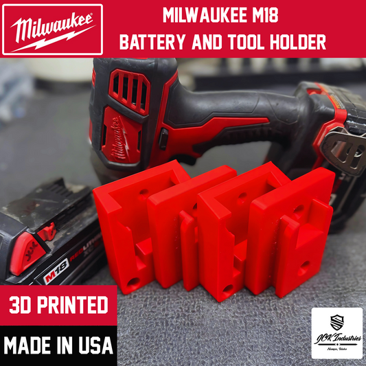 Milwaukee M18 Tool and Battery Holder - Wall Mount Organizer