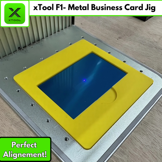 xTool F1 Metal Business Card Jig - 3D Printed Laser Jig