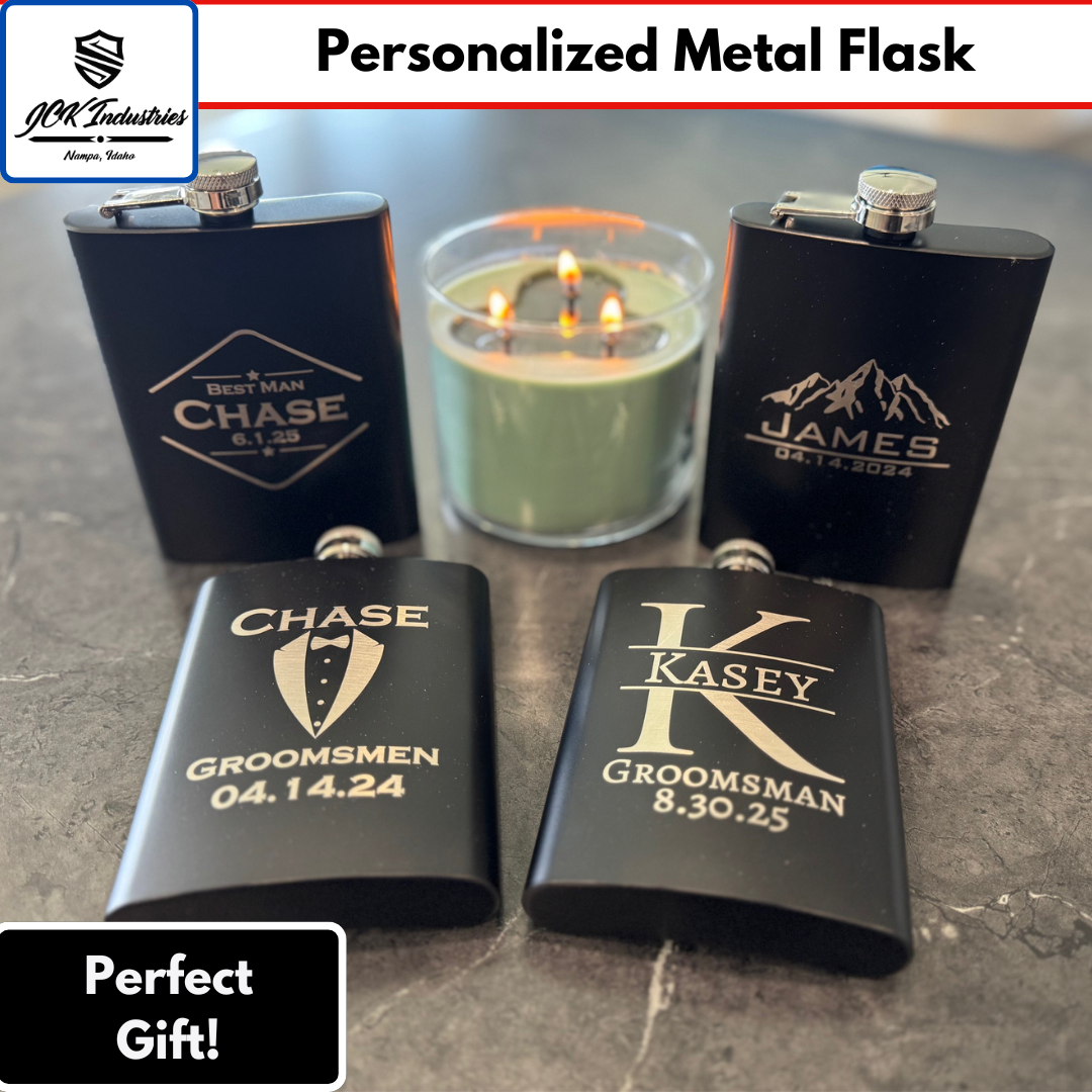 Custom Engraved Metal Flask - Personalized Gifts