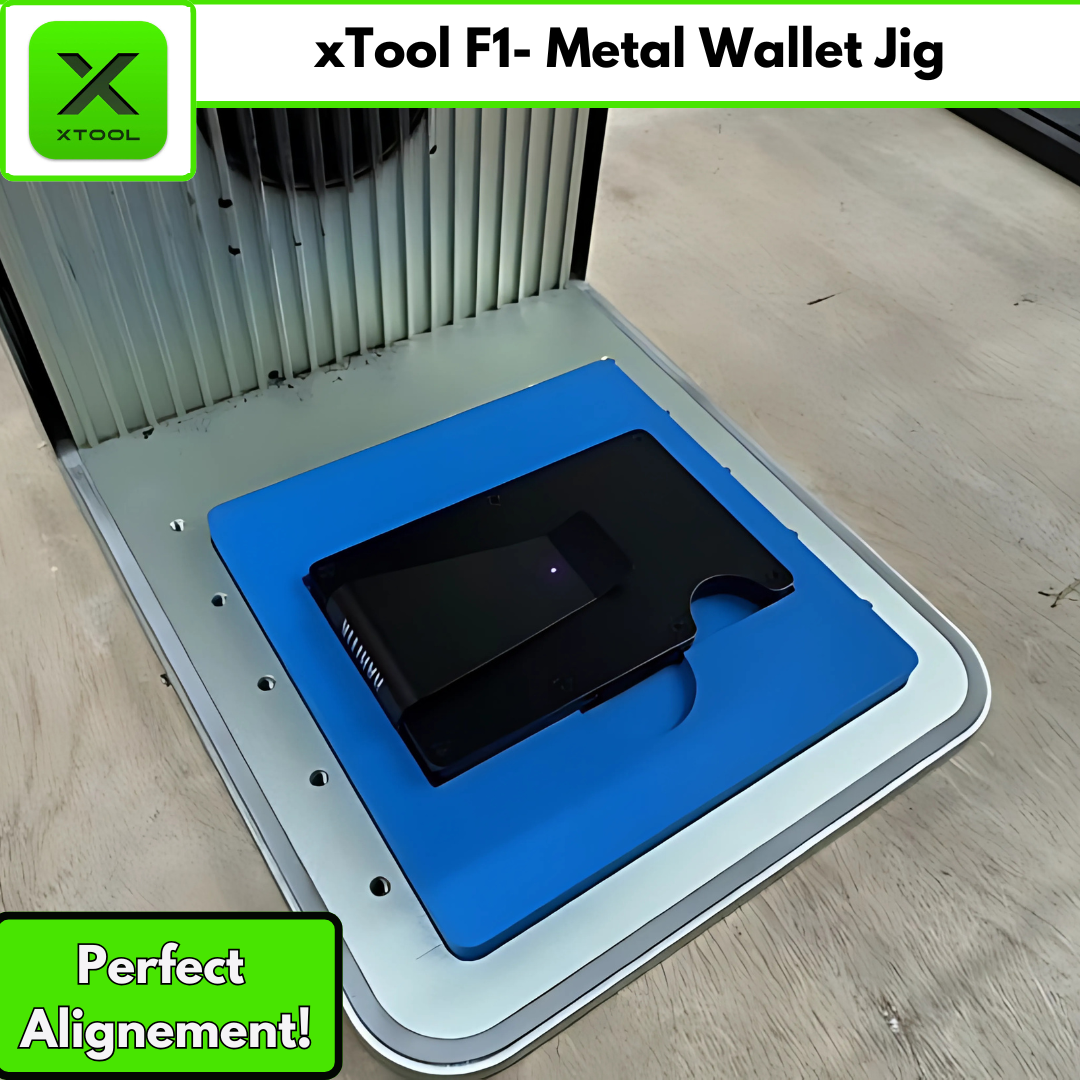 xTool F1 Metal Wallet Laser Jig - 3D Printed Engraving Jig