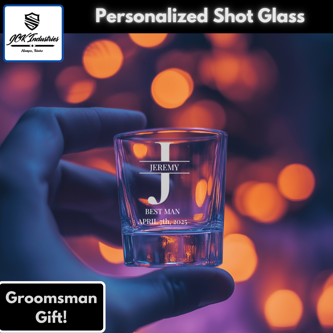 Personalized Square Shot Glass - Custom Engraved Gift