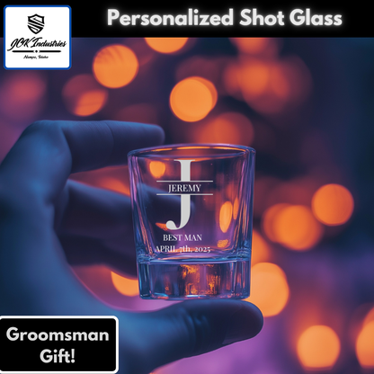 Personalized Square Shot Glass - Custom Engraved Gift