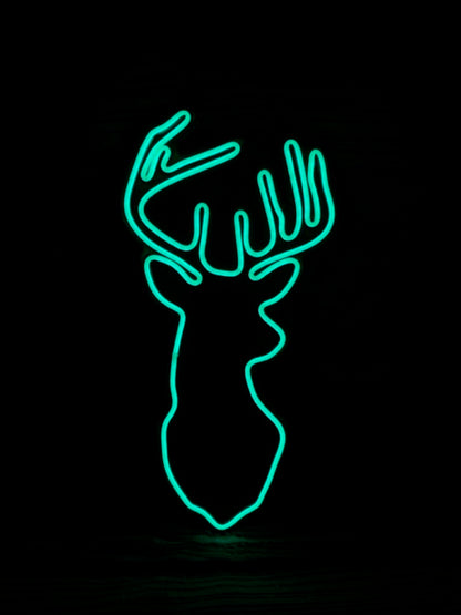 LED Neon Deer Buck Sign - Customizable Wall Decor