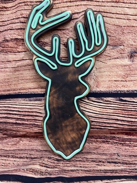 LED Neon Deer Buck Sign - Customizable Wall Decor