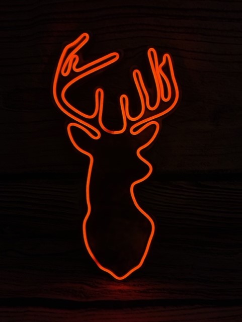 LED Neon Deer Buck Sign - Customizable Wall Decor
