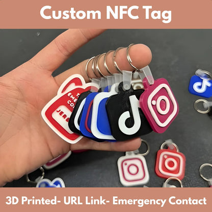 Custom 3D-Printed NFC Keychains – Tap-to-Share Socials, Websites & Links