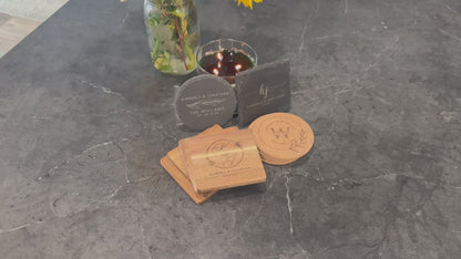 Personalized Coaster Set of 4 - Custom Engraved Gift