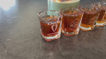 Personalized Square Shot Glass - Custom Engraved Gift