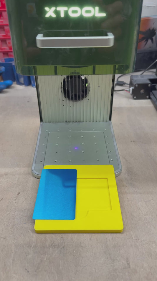 xTool F1 Metal Business Card Jig - 3D Printed Laser Jig