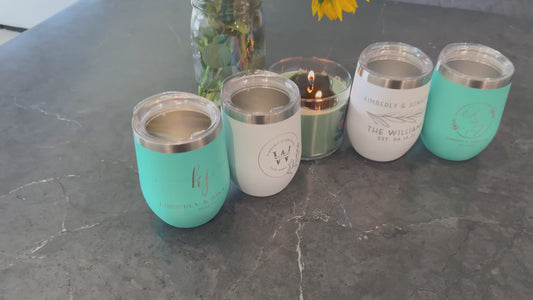 Personalized Wine Tumbler - Custom Engraved Gift