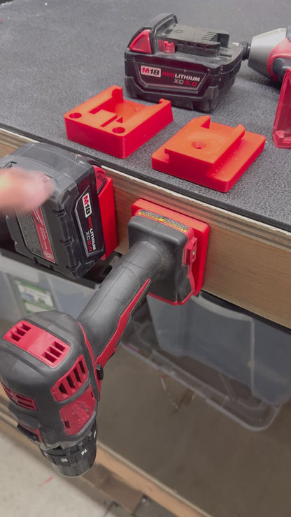 Milwaukee M18 Tool Holder - 3D Printed Wall Mount Organizer