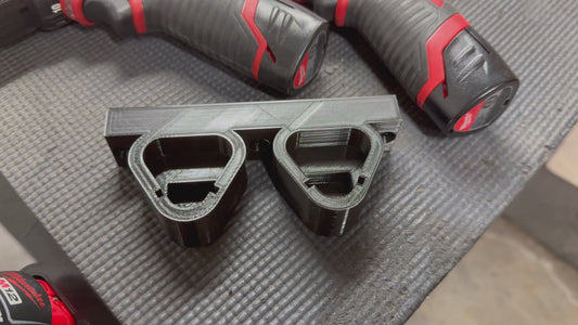 Milwaukee M12 Tool and Battery Mount - 3D Printed Wall Organizer