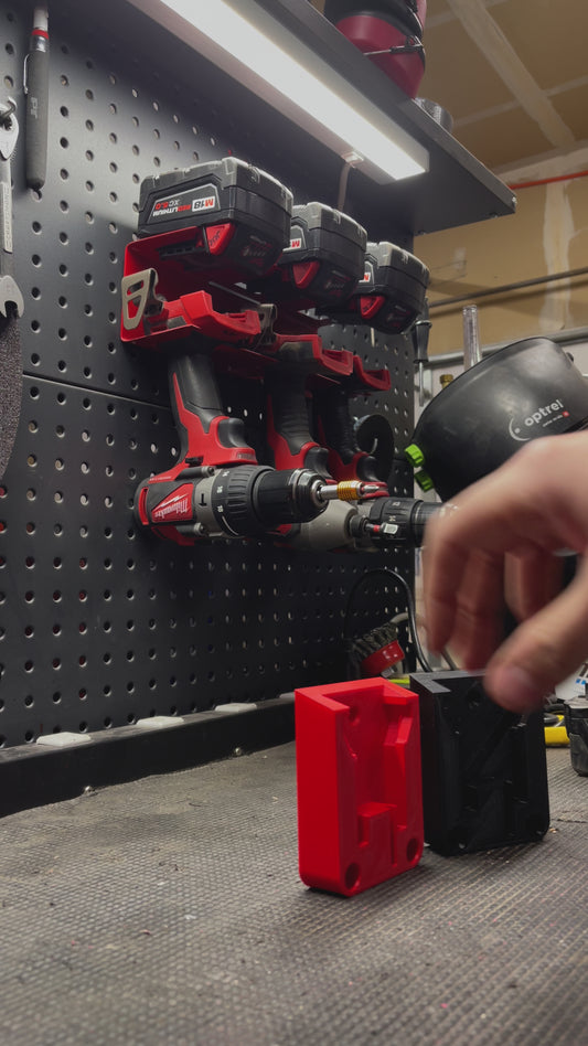 Milwaukee M18 Battery Holder - 3D Printed Wall Mount