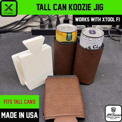 xTool F1 Tall Can Leatherette Koozie Laser Engraving Jig