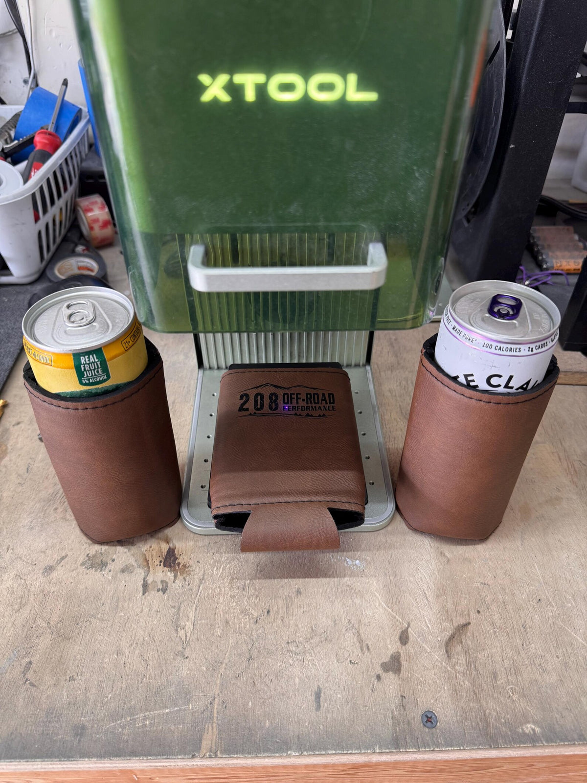 xTool F1 Tall Can Leatherette Koozie Laser Engraving Jig
