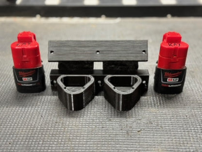 Milwaukee M12 Battery Holder - 3D Printed Wall Mount