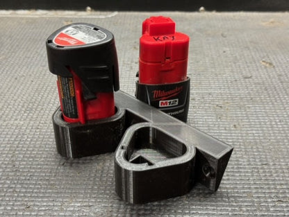 Milwaukee M12 Tool and Battery Mount - 3D Printed Wall Organizer