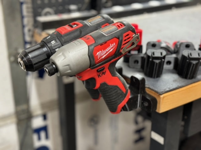 Milwaukee M12 Tool and Battery Mount - 3D Printed Wall Organizer